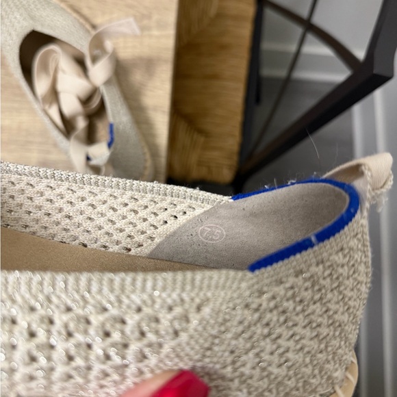 Rothy’s 7.5 Woven Lace-Up Espadrille Flats in Beige - Picture 4 of 4